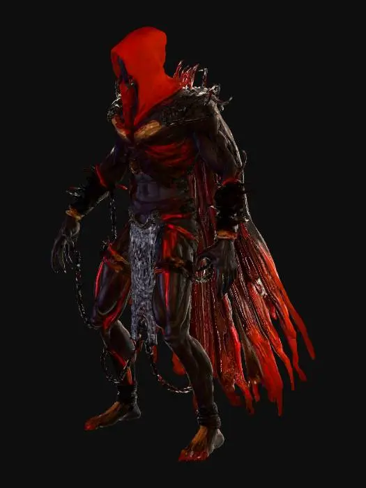 3D model for create a full body darkness creature, a mix of a dementor  and a cenobite like in the early hellraiser movies, tortured soul, gothic attire, skinless, showing dark ecorche anatomy, sinewy body showinbg blank muscle fibers, dark and gloomy, extremley detailed, grim and disturbing, unholy aura, a fallen demon , full body, masterfully crafted, design patterns inspired by HR Giger or Zdzisław Beksiński, dark disturbing, eldritch, cthulu vibe an ancient one, #PBR#, on light grey background, character concept, a revenant