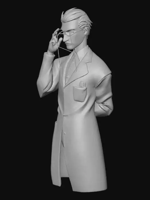 3D model for Scientist in Contemplation