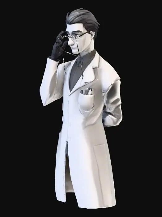 3D model for Scientist in Contemplation