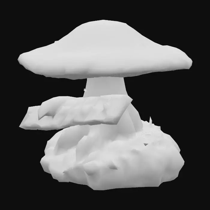 3D model for Drow mushroom Traditional magical Xylophone, 8 bar Notes 11 inch. Thai marimbas, Reddish and organic.  Detailed with symbols of spiders
