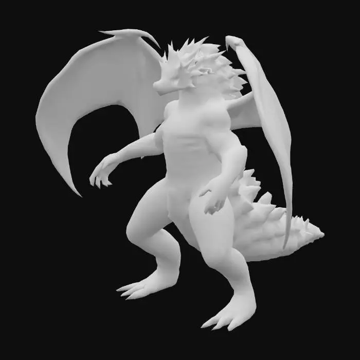 3D model for Black Marrows are named for their dark colored hides which are encased in a distinct exoskeleton. Their skull and the top edges of their spine push out from under the skin as they age. As such, their young need excessive amounts of calcium for this armor to develop. The older a Black Marrow dragon is, the more skeletal their appearance. They often use their skeletal looks to lure in foolish scavengers or terrify predators. These vicious dragons love nothing more than to crack open bones with their stony beaks and eat the marrow inside. Voracious scavengers, Black Marrows will swarm and devour corpses both old and fresh, sometimes even dragging larger finds to the water to allow them to “ripen.” Despite their dreadful demeanour and often horrid stench.