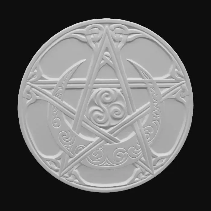 3D model for Celtic Pentacle Emblem