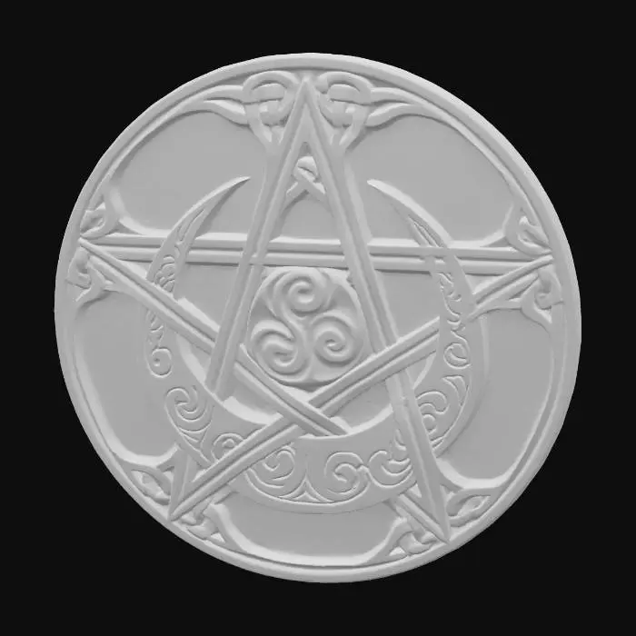 3D model for Celtic Pentacle Emblem