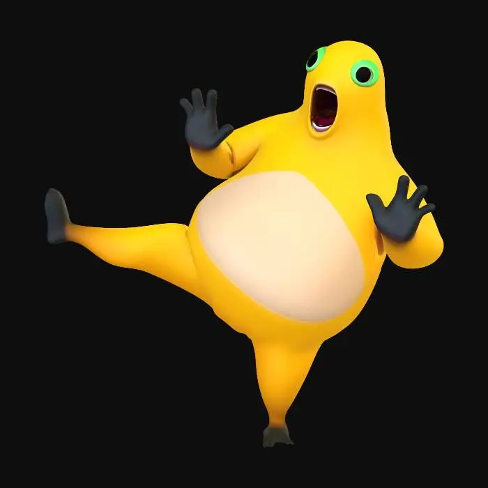 3D model for Surprised Jumping Blob