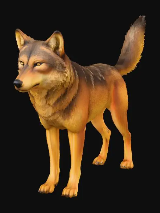 3D model for Wolf in Profile