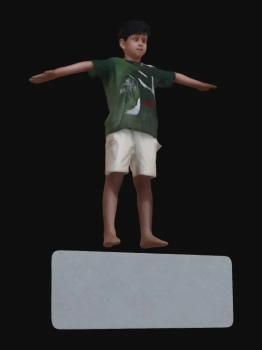 3D model for Arms Wide in a Pink Room
