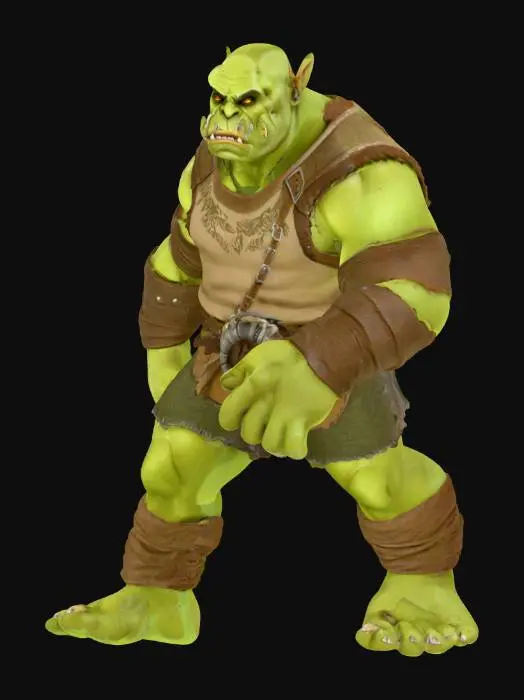 3D model for Forest Orc Warrior