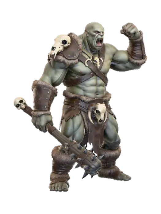 Skullbound Warlord - Epic-3D-modell, genererad av AI