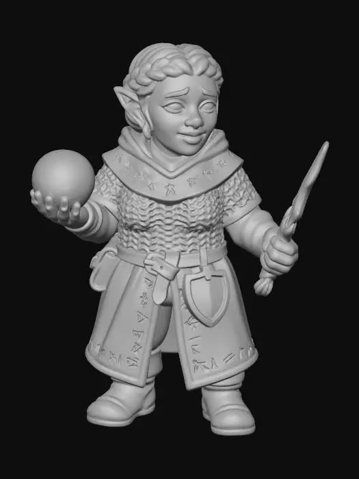 3D model for Halfling Cleric