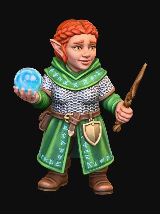 3D model for Halfling Cleric