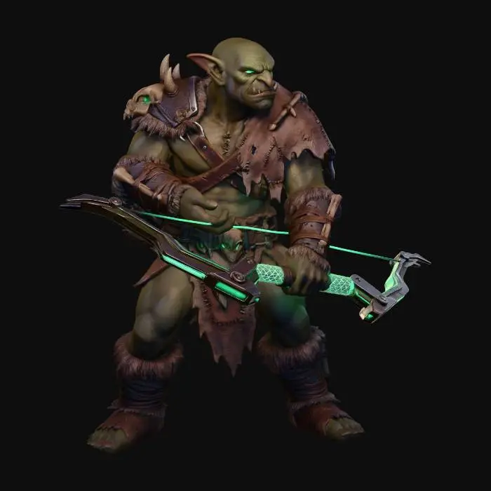 3D model for Emerald-Eyed Orc Archer