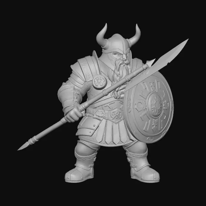 3D model for Dwarven Runic Warlord