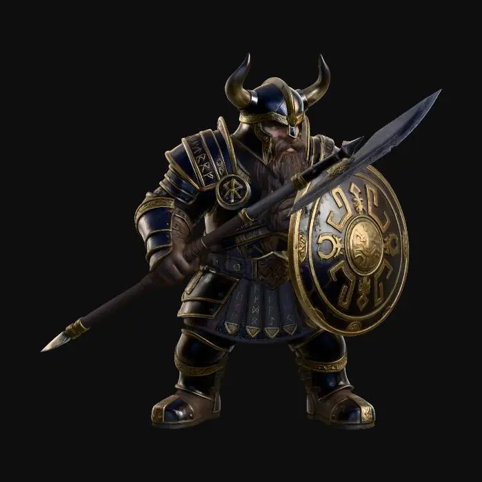 3D model for Dwarven Runic Warlord