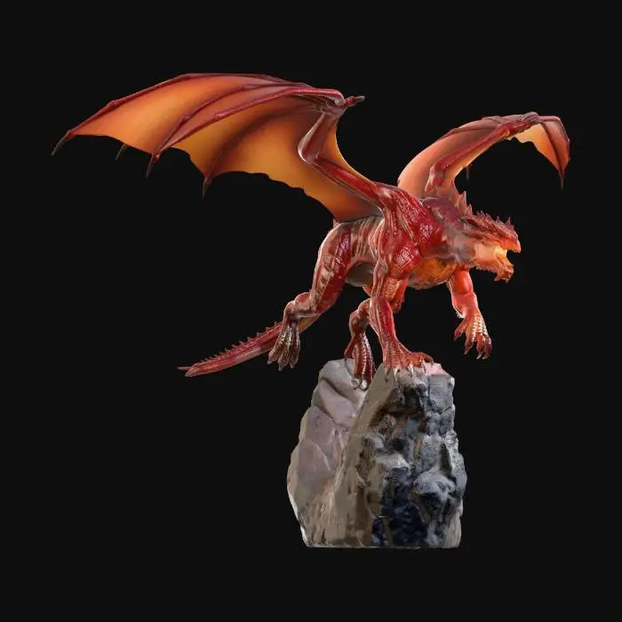 3D model for Red Dragon Grounded