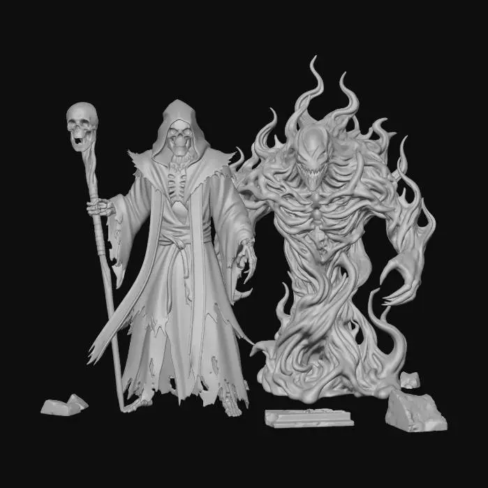 3D model for The Necromancer and the Shadow Wraith