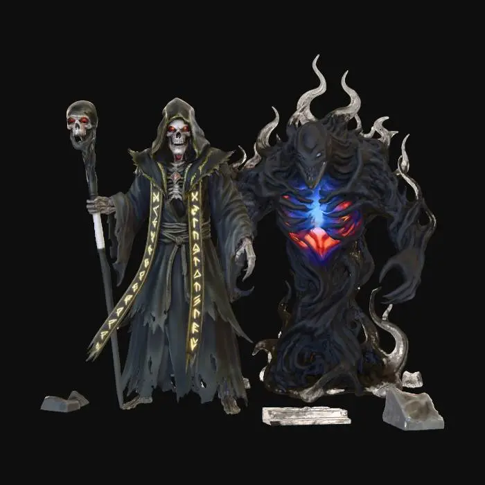 3D model for The Necromancer and the Shadow Wraith