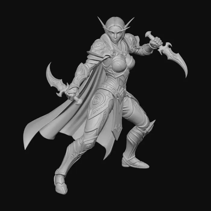 3D model for Night Elf Rogue