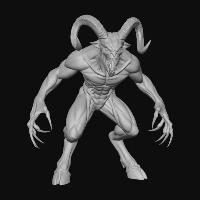 3D model for Crimson Horned Demon
