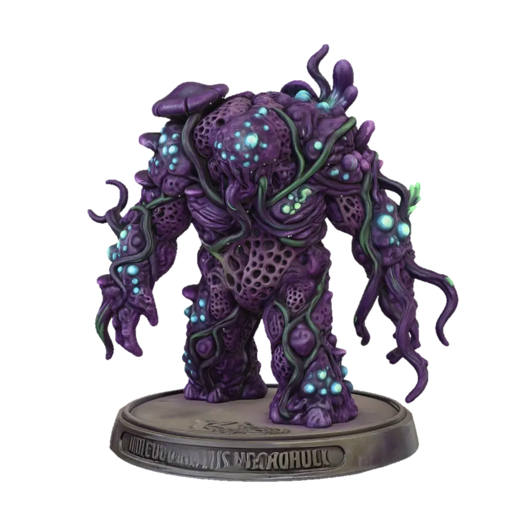 Violet Fungus Necrohulk - Gross 3D model, vytvořený pomocí AI