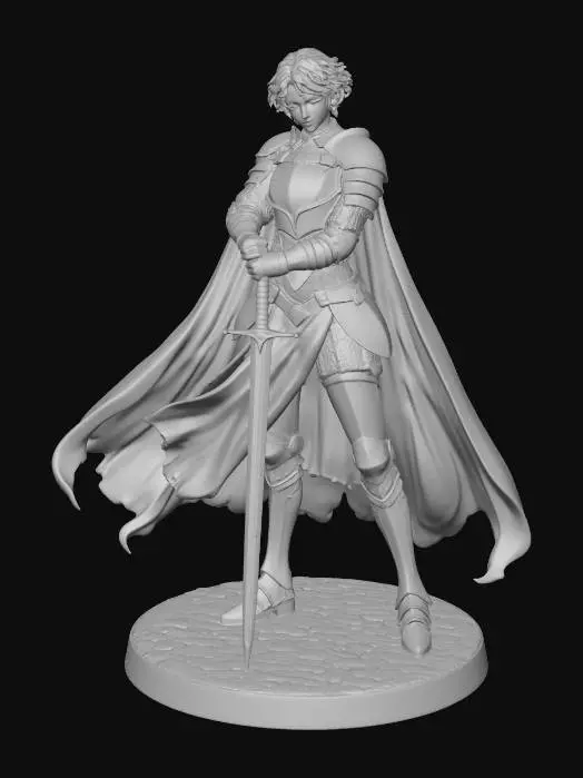 3D model for Leilah, human fighter