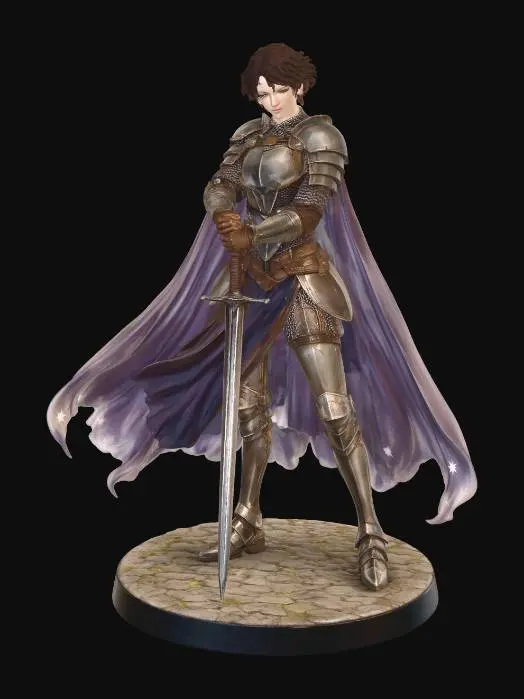 3D model for Leilah, human fighter