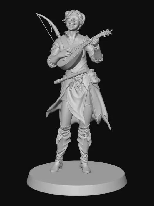 3D model for Erika, human bard
