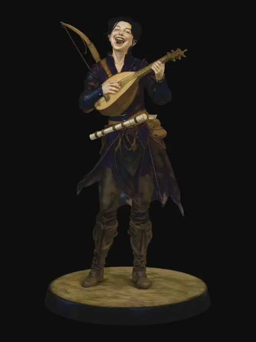 3D model for Erika, human bard
