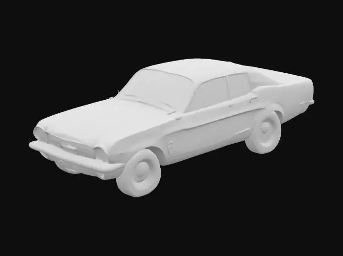 3D model for #game asset# photo realistic mustang car in rusted state, dirty glass, and blood stanine on the front of the car, highly detailed, 4k texture, realistic