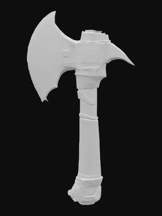 3D model for Illuminated Battleaxe