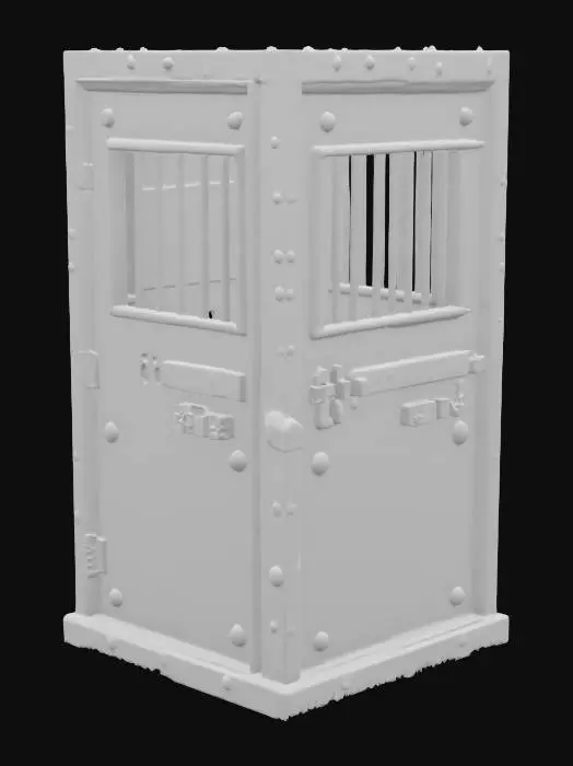 3D model for #game asset# prison cell door, highest quality, photo realistic, 4k texture