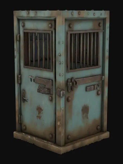 3D model for #game asset# prison cell door, highest quality, photo realistic, 4k texture
