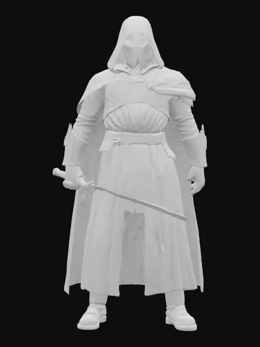 3D model for #star wars# Star Wars Sith standing in t-pose on a plain background, high quality, 4k texture, clean mesh, highly detailed, game asset