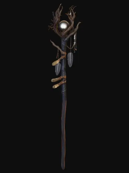 3D model for #halloween2025#,Enchanted Staff of the Elderwood