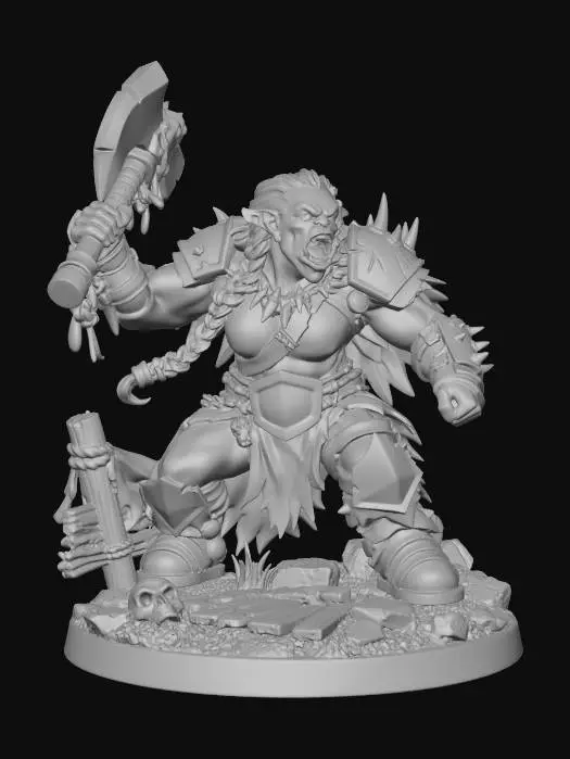 3D model for Orc Warlord Roar