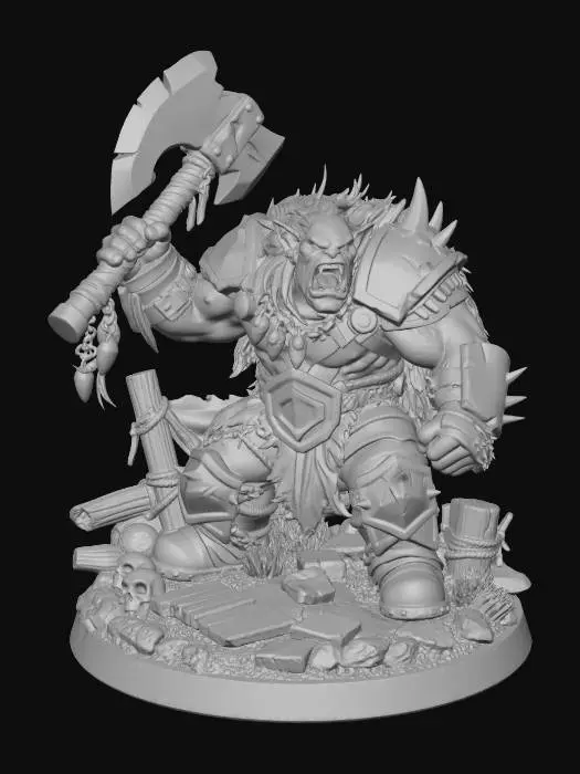 3D model for Orc Warlord Unleashed