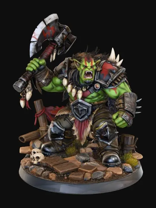 3D model for Orc Warlord Unleashed