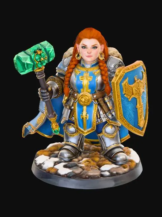 3D model for Dwarven Paladin Warrior