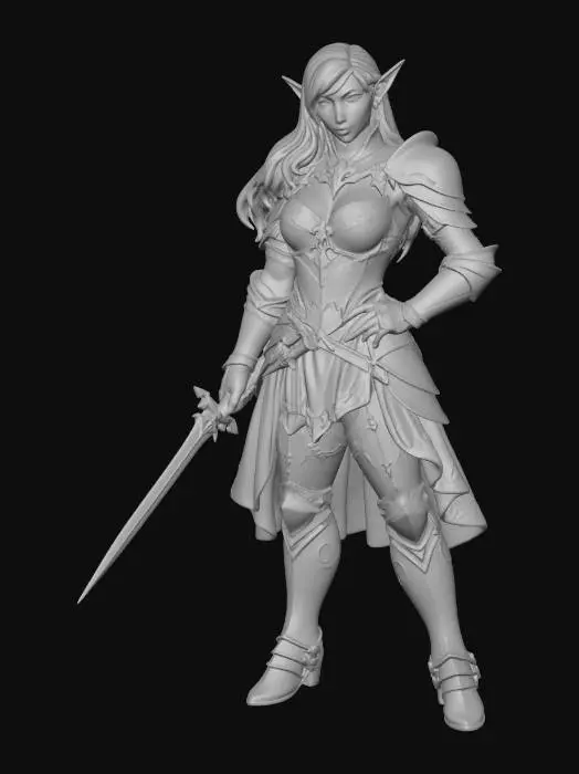 3D model for Elven Warrior Princess