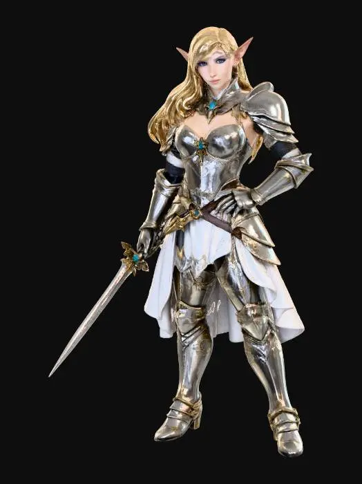 3D model for Elven Warrior Princess