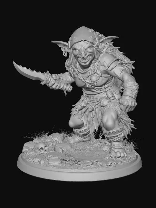 3D model for Goblin Rogue Female