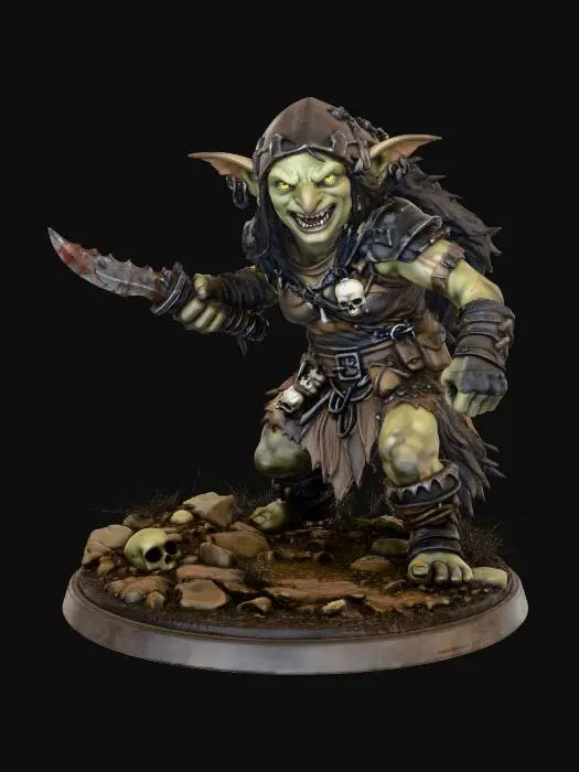 3D model for Goblin Rogue Female