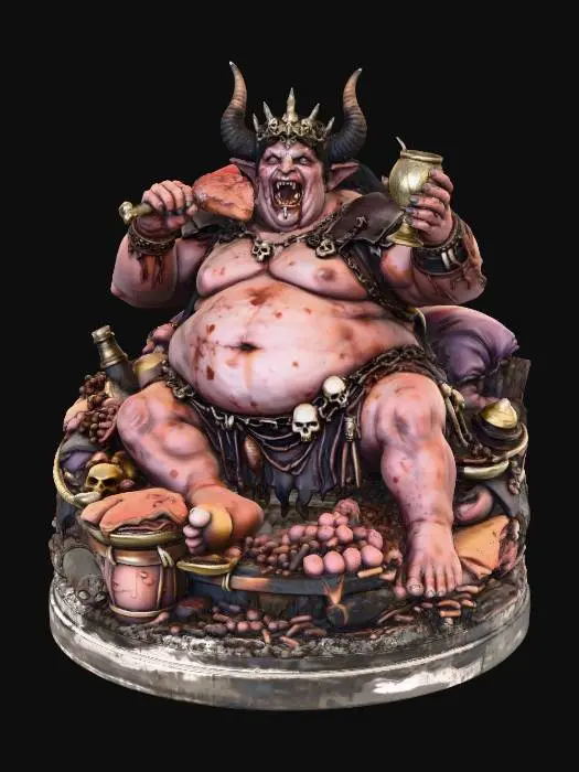 3D model for Demon of Gluttony Male
