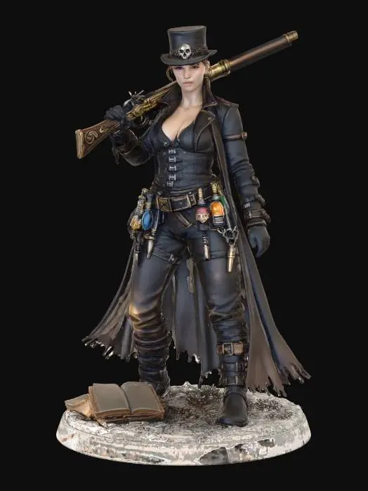 3D model for Hunter Gunslinger Female