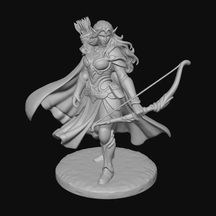 3D model for Elven Archer Warrior