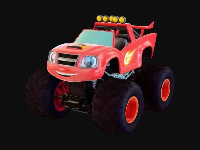3D model for Red Monster Truck