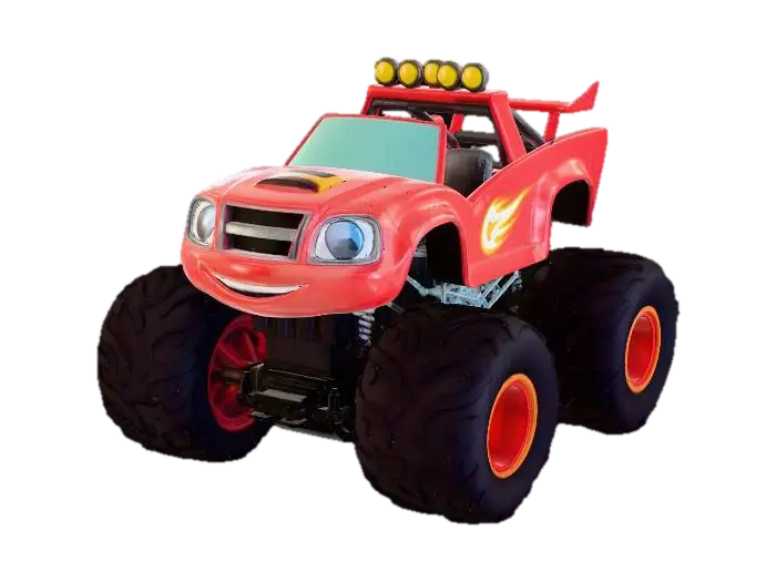 Red Monster Truck - Track 3D model, vytvořený pomocí AI