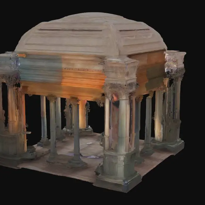 3D model for Um santuário de arena igual o qual Seiya de Pegasus luta contra Aldebaran bem grande com pilares