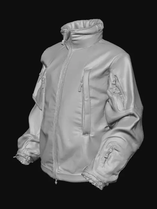 3D model for Only Green Tactical Jacket a-Pose