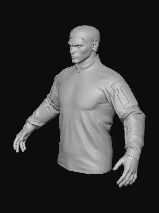3D model for No legs only Tactical Jacket Display