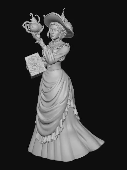 3D model for The Enigmatic Sorceress